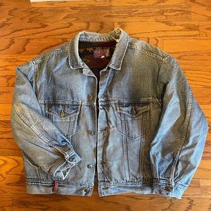 Vintage Lined Denim Jacket // RGB // XL